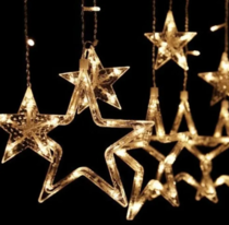 Гирлянда Калядны час Звёзды 2,5х0,7м 120LED, теплый белый, арт. MUJ23040313