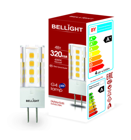 Лампа светодиодная G4 4Вт 4000К LED Bellight