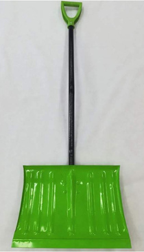 Лопата снег. Сибирь-1 470х350х1 п/о, стальной чер, V-ручка
