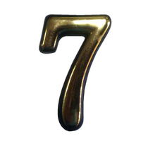 Цифра 7 50мм. пластм. клеящ. золото