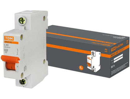 Выключатель автоматический TDM ВА 47-63 1Р 40А (C) 4.5кА / SQ0218-0007