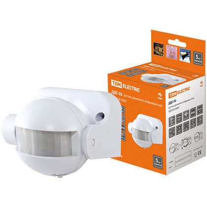 Датчик движения настенный TDM SQ0324-0007 ДДС-02, 1100Вт, IP44