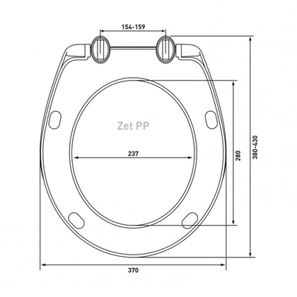 Сиденье для унитаза Berges Zet PP / 021504