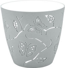Горшок для цветов Butterflies, 1,4л, D145мм, жемчужно-серый