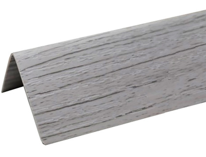 Угол с тиснением двухсторонний 20х20х2700 Ясень серый