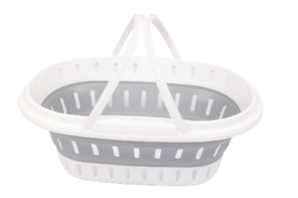 Корзина силиконовая для белья с ручками (50,5*33*20см)