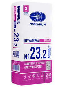 Декоративная штукатурка Тайфун Мастер №23.2 короед белый, 25 кг