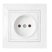 INA бел. Розетка 1-гнездн. б/з РС16-344 (с рамкой), ОККО