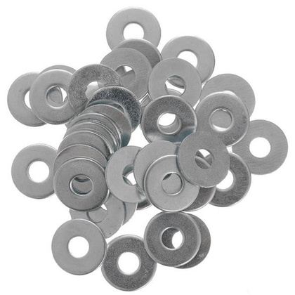 Шайба плоская увеличенная диаметр 4 оцинкованная, 100 штук