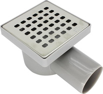 Трап квадр. гориз. 100х100мм вып. 50мм с глянц. мет.реш. арт.ST2210-48-MR