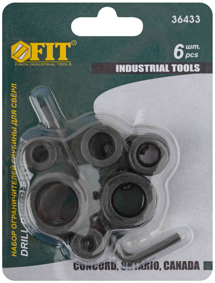 Стопперы для сверел (наб.6 шт-3/4/5/6/8/10мм) FIT