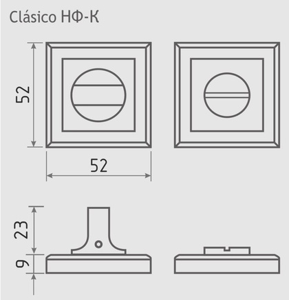 Накладка под фиксатор NORA-M НФ-К стальная медь