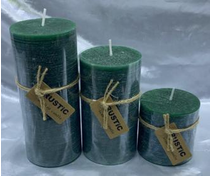 Свеча столбик Art&Home 15х6,5см, изумруд, арт. MULS6515Z-L