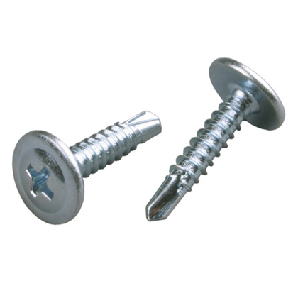 Шуруп-саморез 4,2х19 по металлу пресс-шайба сверло оцинкованный, 100 шт