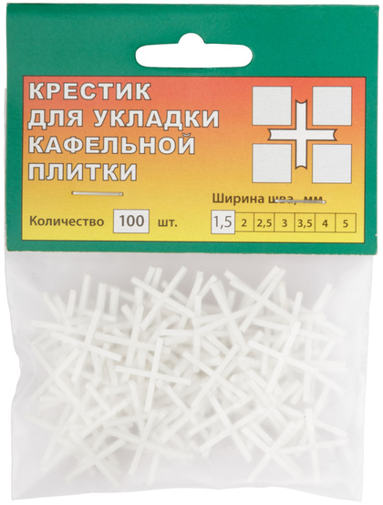 Крестик д/плитки 1,5мм 100шт РОС
