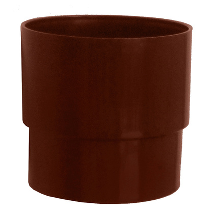 Муфта водосточной трубы Murol артикул 12579 ф80 коричневая