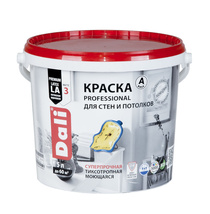Краска для стен и потолков DALI PROFESSIONAL белая глубомат. 5 л Рогнеда