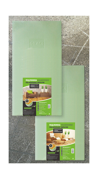 Подложка листовая 3мм GRACE 1000x500мм (5кв.м/уп)