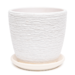 Горшок бетон.Флер 9см белый крокус , 8,7х9,4х9,4