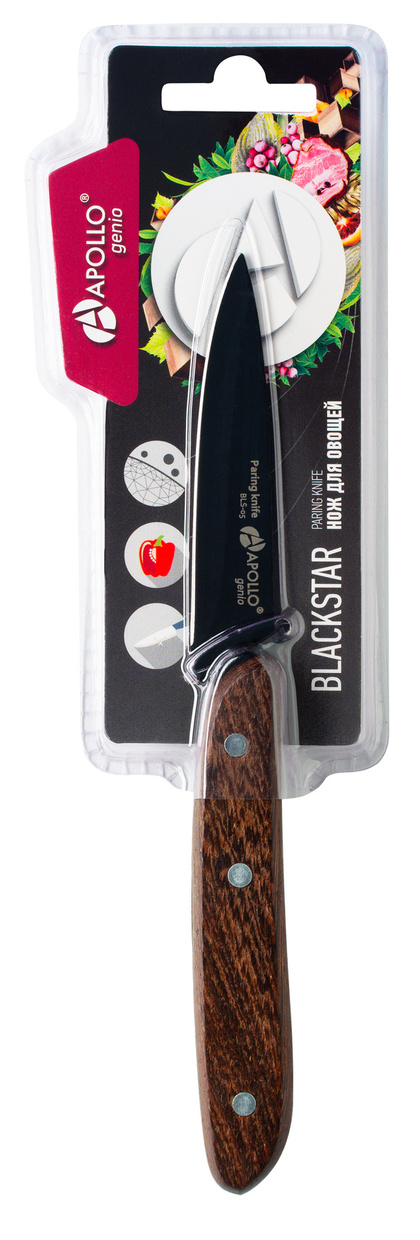 Нож для овощей APOLLO genio BlackStar 8 см, арт. BLS-05