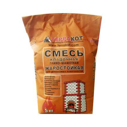 Смесь кладочная глино-шамотная Терракот, 5 кг