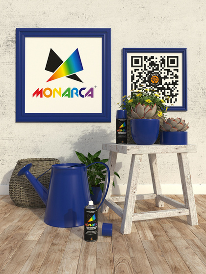 Краска акриловая Monarca RAL 5005 Сигнальный Синий 520мл