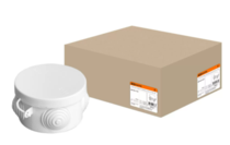 Коробка распаячная ОП D65х40мм, крышка, IP54, 4вх.  SQ1401-0101 TDM