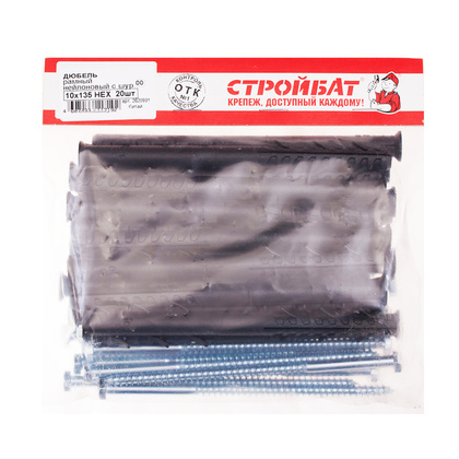 Дюбель фасадный нейл.с шур.шестигр.гол.10x135 НЕХ 20 шт