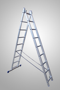 Лестница алюм. двухсекционная 9 ступеней STAIRS AL209
