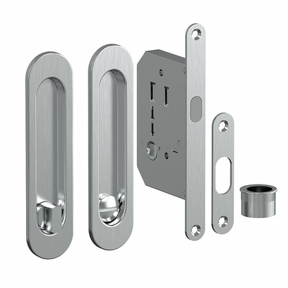 Замок с ручками для раздвижных дверей SL (мат.хром)
