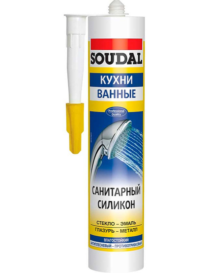 Герметик силиконовый санитарный SOUDAL  белый 280мл