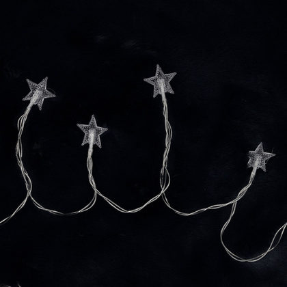 Гирлянда нить Калядны час Звёзды 2м, 10 LED, теплый белый, арт. MUJ23040335
