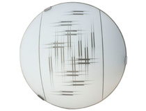 Светильник настенно-потолочный ЭЛЕТЕХ Элегант 250 НПБ 01-60-130 М15 матовый белый/кл.штамп металлик