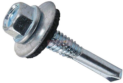 Шуруп кров. 5,5х38 с удл.сверлом+шайба EPDM  оцинк.