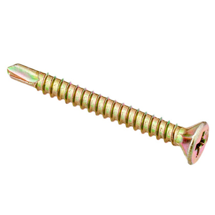 Саморез оконный с буром 3,9x16 желтый цинк 10 шт