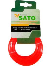 Леска для триммера SATO TECHNO 1,6мм 15м квадратный