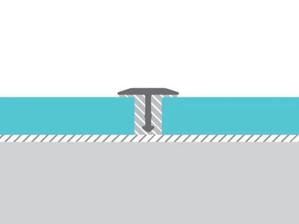 Порог алюм Т-обр 13мм/0,9м анод серебро матовое, DOMOLETTI