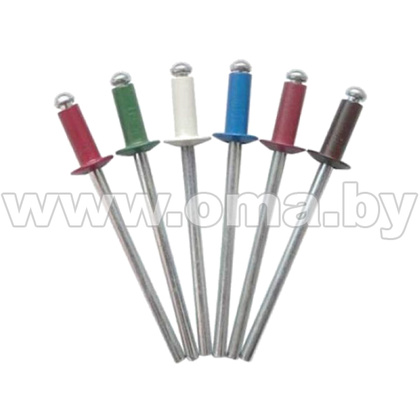 Заклепка вытяжная 4,0х10 RAL 5005 ярко синие (50шт)