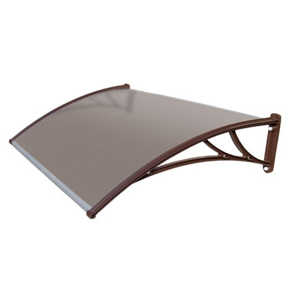 Козырек из поликарбоната с корич. кроншт. (КК-ПБ) 6х1200*930 мм (бронз)