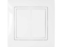 INA бел. Выключатель 2-кл. С510-861 (с рамкой), ОККО