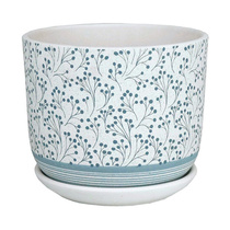 Горшок бетон. ЛЁН  белый бук №2, 12,9х15,4х15,4