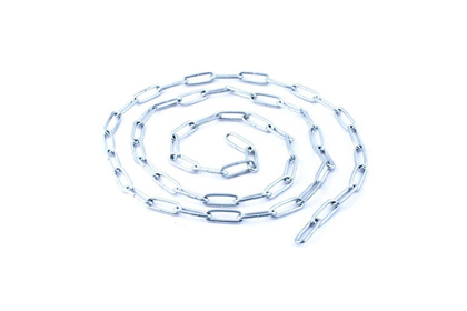 Цепь DIN 763 (дл. звено) 4мм белый цинк 10 м