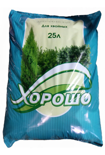 Грунт торфяной Для хвойных (ТМ Хорошо) , 25л Селигер-Роуд