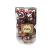 Набор  шаров Christmas Touch, 6 см (30 шт), розовый, п/п,  N4/LX30BALL