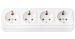 VIKA бел. Розетка 4-гнездн. с/з РА16-266, ОККО