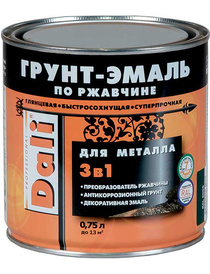 Эмаль DALI По ржавчине 3 в 1 (750мл, коричневый)