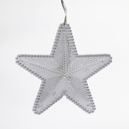 Гирлянда нить Калядны час Звёзды 2м, 10 LED, теплый белый, арт. MUJ23040335