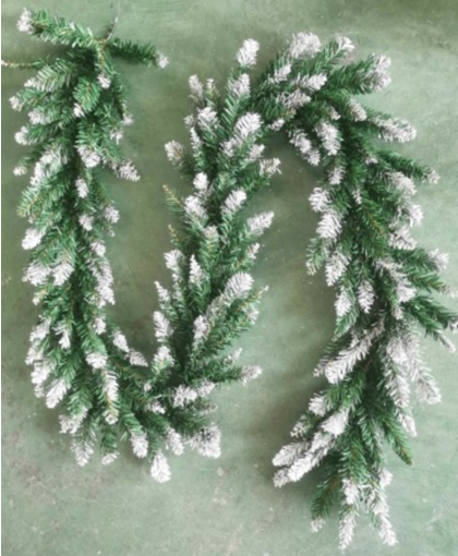 Еловая гирлянда заснеженная 200см, арт. HE2202B-350