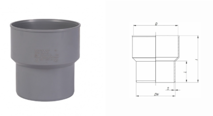 Переходник на чугунную трубу HTUG (без манжеты GA) 50мм OSTENDORF 112820