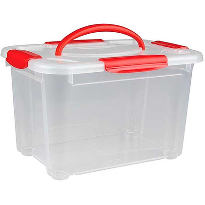 Коробка на защелках КРИСТАЛЛ 4312939 с ручкой 5,5 л